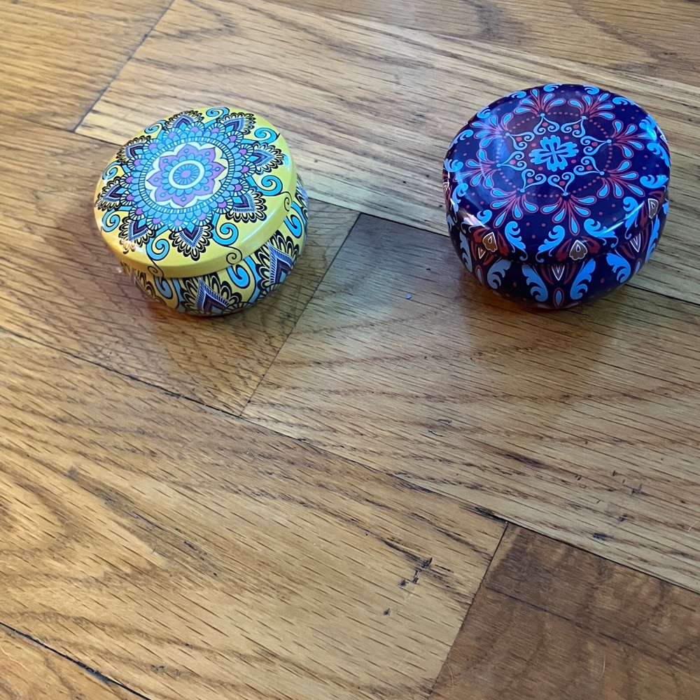 Mandala Metal Tin Candles